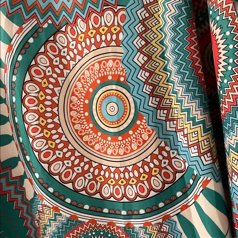 Multicolor Geometric Pattern Dress - Picture 10 of 12